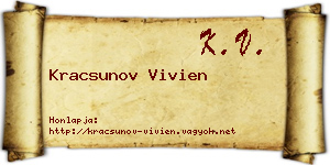 Kracsunov Vivien névjegykártya