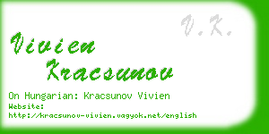 vivien kracsunov business card